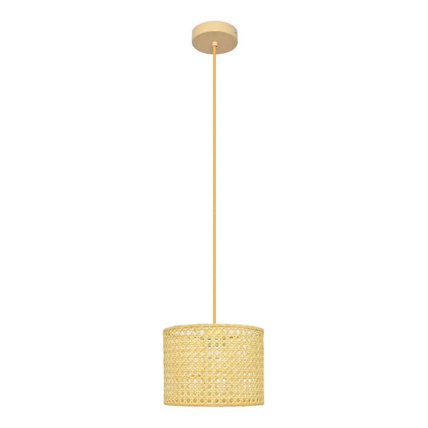 Suspension filaire ALBA 1xE27/15W/230V diam. 20 cm rotin