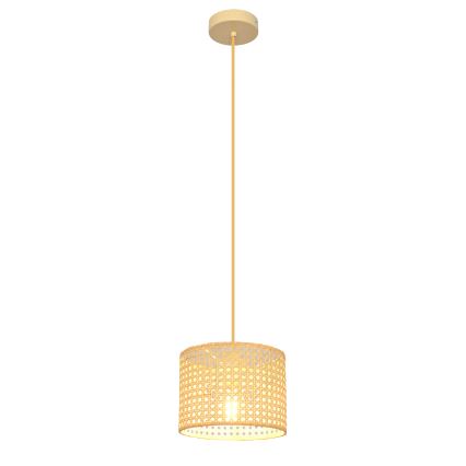 Suspension filaire ALBA 1xE27/15W/230V diam. 20 cm rotin