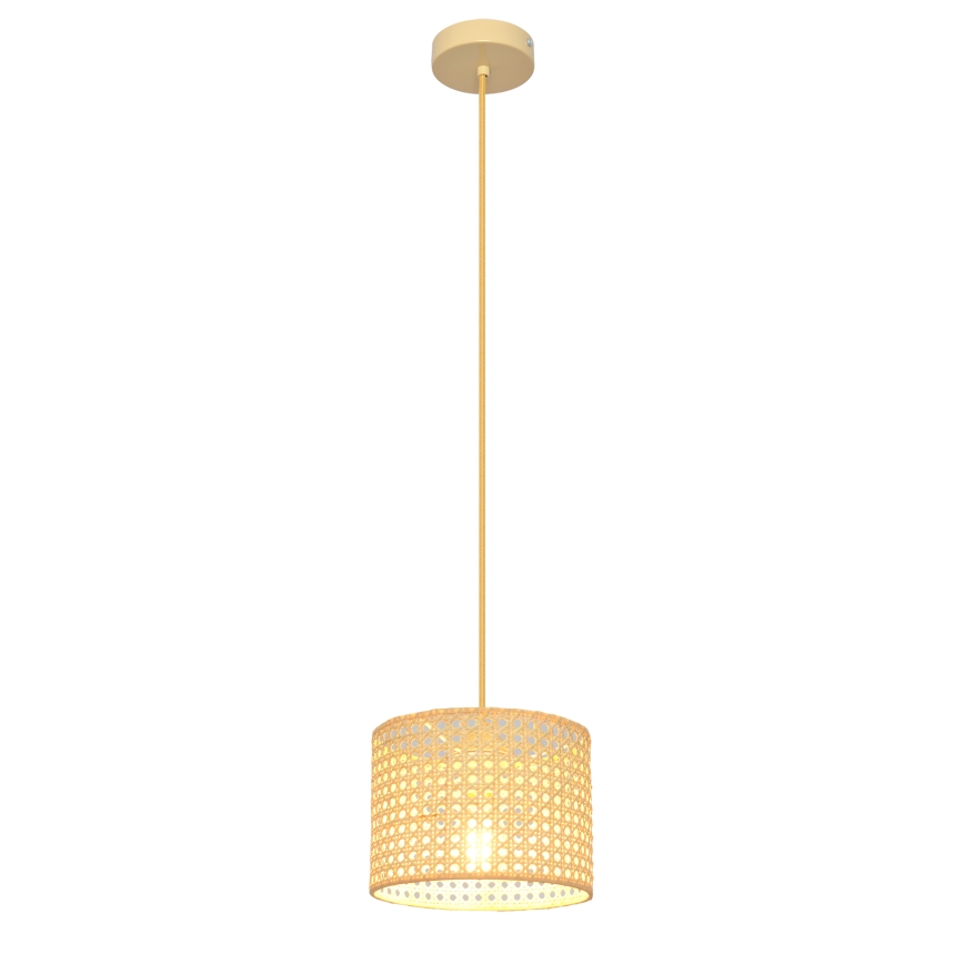 Suspension filaire ALBA 1xE27/15W/230V diam. 20 cm rotin