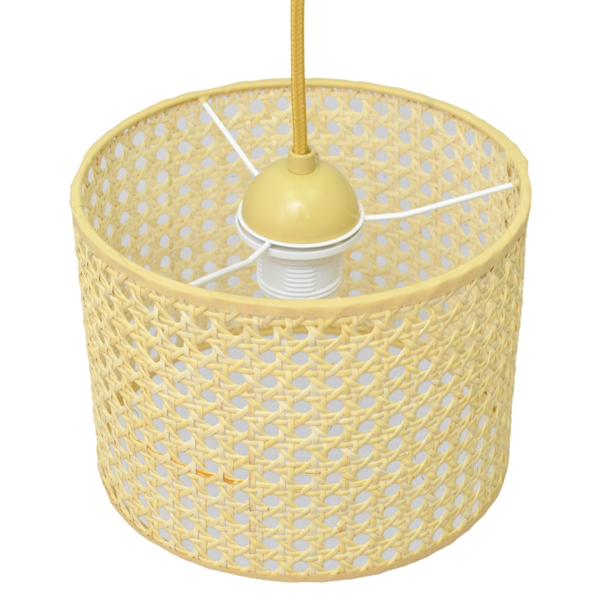 Suspension filaire ALBA 1xE27/15W/230V diam. 20 cm rotin