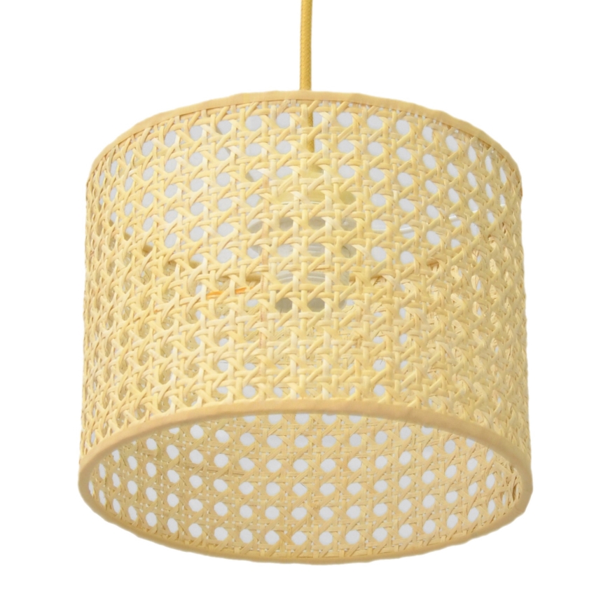 Suspension filaire ALBA 1xE27/15W/230V diam. 20 cm rotin