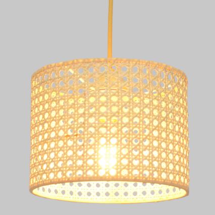 Suspension filaire ALBA 1xE27/15W/230V diam. 20 cm rotin