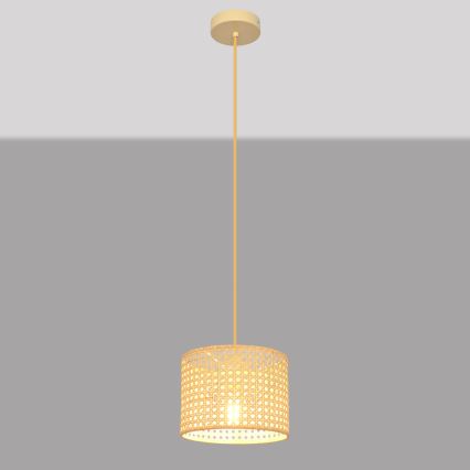 Suspension filaire ALBA 1xE27/15W/230V diam. 20 cm rotin