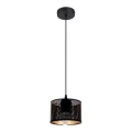 Suspension filaire ALDO 1xE27/60W/230V diam. 15 cm noir