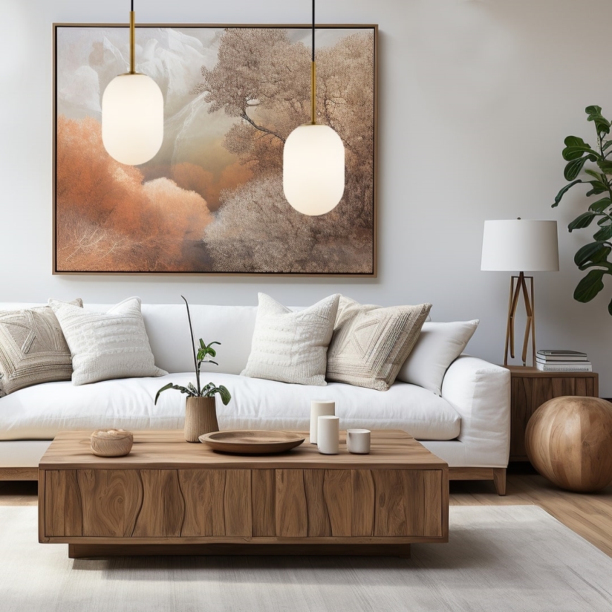 Suspension filaire ALIAS 1xG9/8W/230V d. 12 cm doré