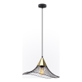 Suspension filaire ALURA 1xE27/60W/230V d. 50 cm noir