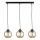 Suspension filaire AMBRE BLACK 3xE27/60W/230V noir/fumé marron
