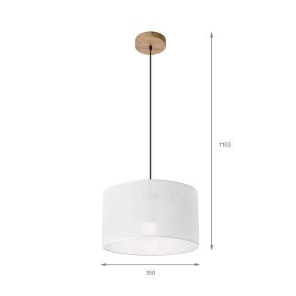 Suspension filaire ANTONIO 1xE27/60W/230V chêne