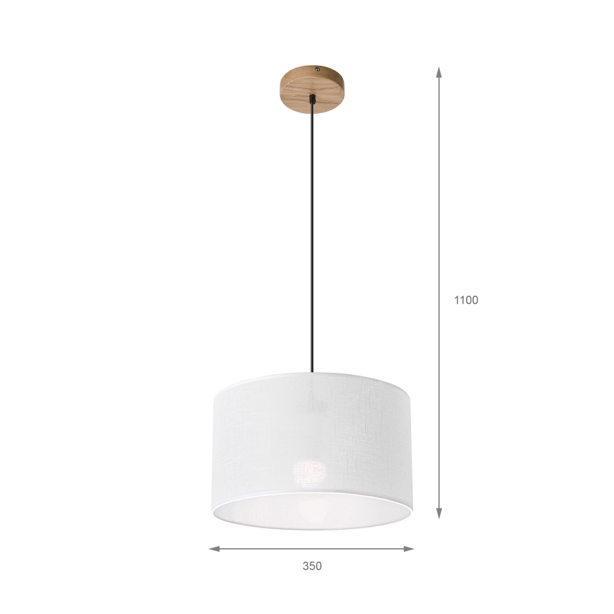 Suspension filaire ANTONIO 1xE27/60W/230V chêne