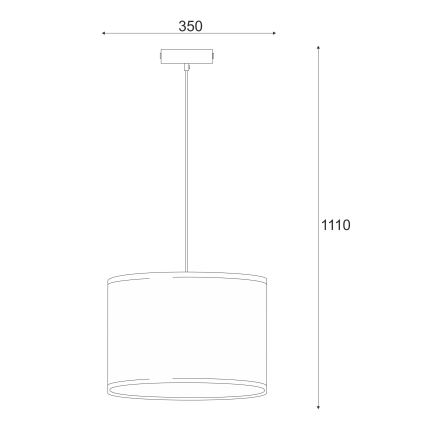 Suspension filaire ANTONIO 1xE27/60W/230V hêtre