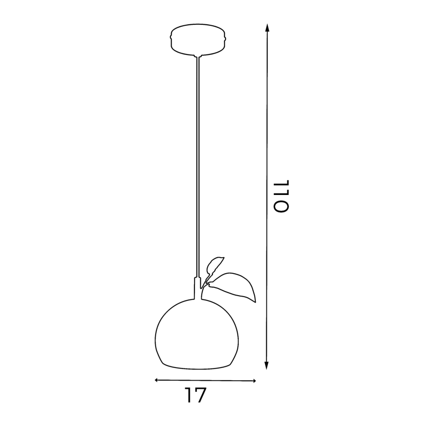 Suspension filaire APPLE 1xE27/15W/230V jaune