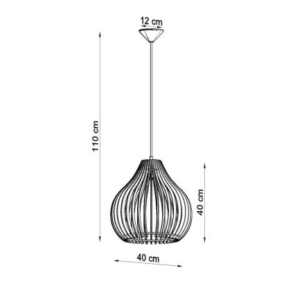 Suspension filaire APRILLA 1xE27/60W/230V