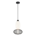 Suspension filaire ARAME LED/15W/230V d. 22 cm noir