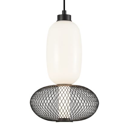 Suspension filaire ARAME LED/15W/230V d. 22 cm noir
