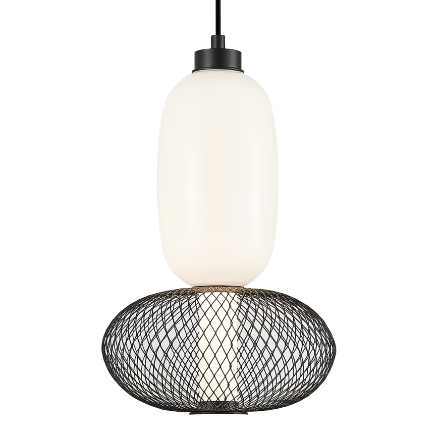 Suspension filaire ARAME LED/15W/230V d. 22 cm noir