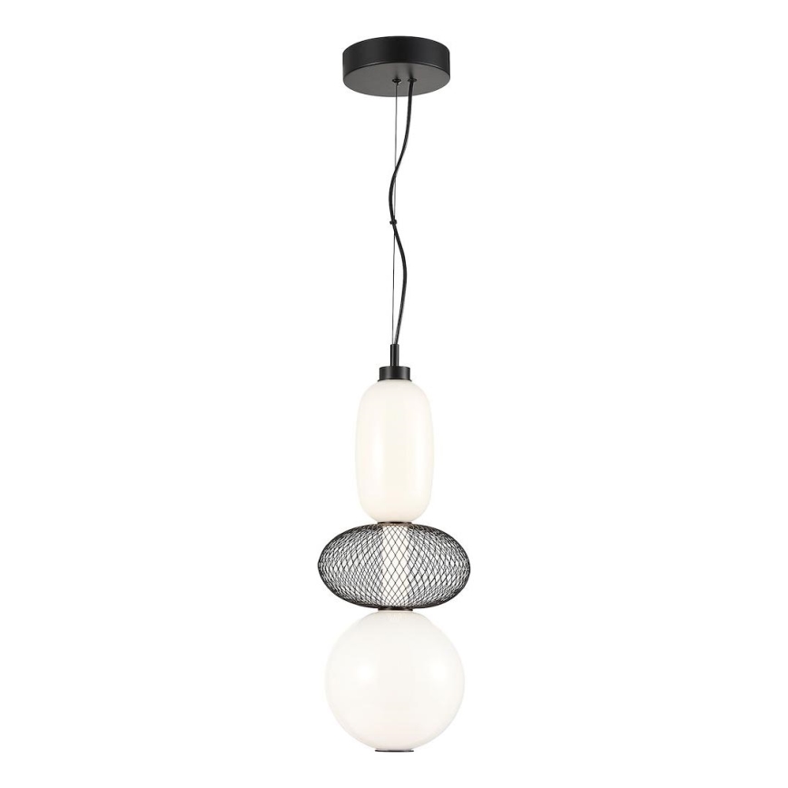 Suspension filaire ARAME LED/23W/230V d. 22 cm noir