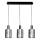Suspension filaire ARCADIA 3xE27/60W/230V noir/fumé