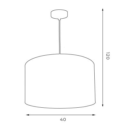 Suspension filaire ARDEN 1xE27/60W/230V d. 40 cm blanc