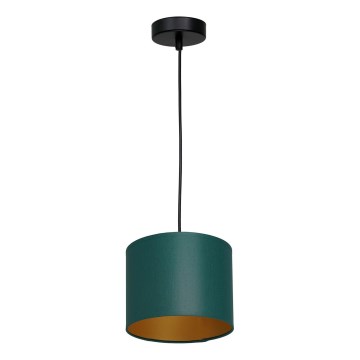 Suspension filaire ARDEN 1xE27/60W/230V diam. 18 cm vert/doré