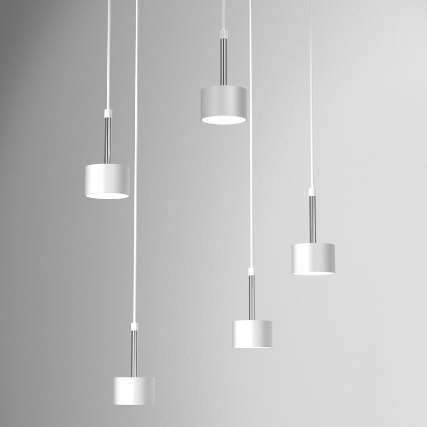 Suspension filaire ARENA 5xGX53/11W/230V blanc/chrome brillant
