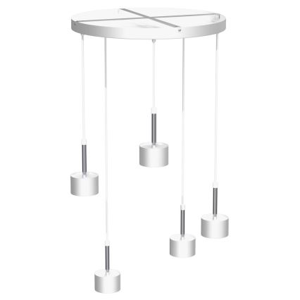 Suspension filaire ARENA 5xGX53/11W/230V blanc/chrome brillant