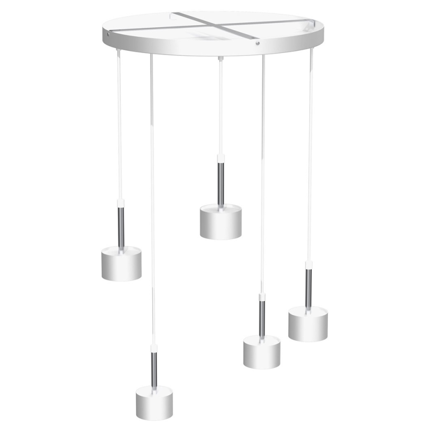 Suspension filaire ARENA 5xGX53/11W/230V blanc/chrome brillant