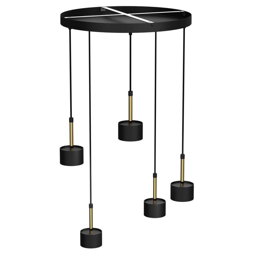 Suspension filaire ARENA 5xGX53/11W/230V noir/gold