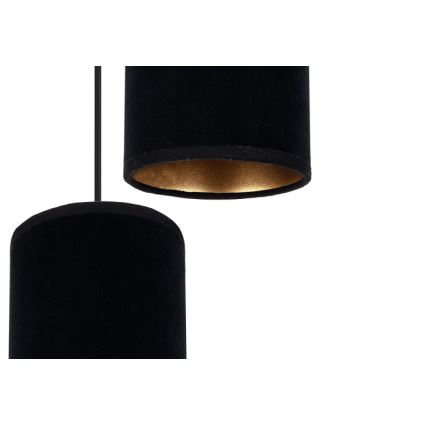 Suspension filaire AVALO 2xE27/60W/230V araignée noir