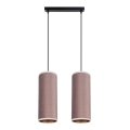 Suspension filaire AVALO 2xE27/60W/230V rose/cuivre