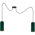Suspension filaire AVALO 2xE27/60W/230V vert/cuivre
