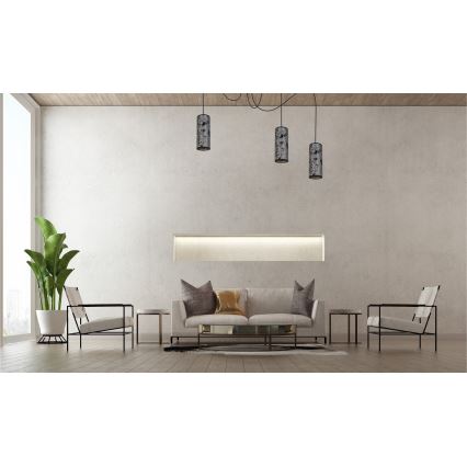 Suspension filaire AVALO 3xE27/60W/230V araignée gris/noir