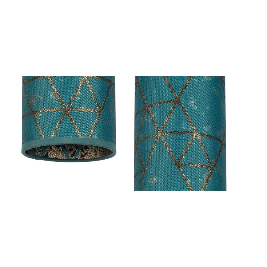 Suspension filaire AVALO 3xE27/60W/230V araignée turquoise/doré