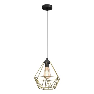 Suspension filaire BASKET 1xE27/60W/230V d. 25 cm doré