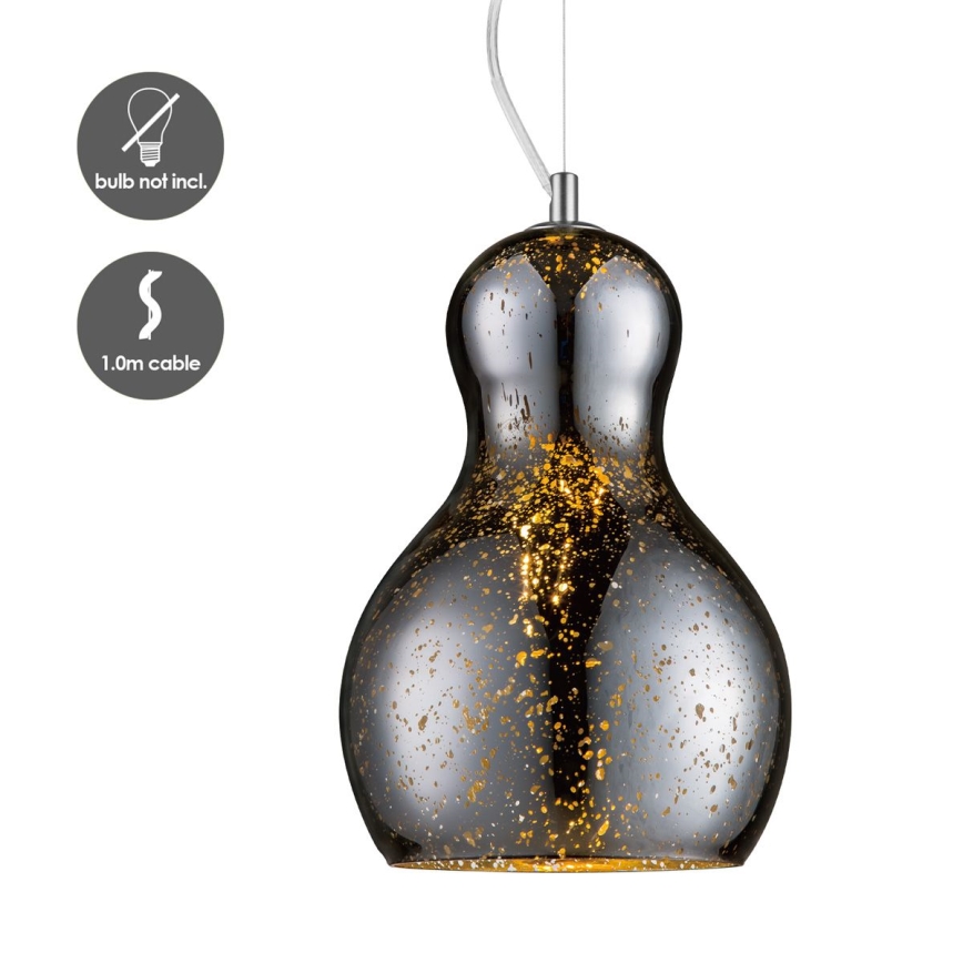 Suspension filaire BELLO 1xE27/40W/230V d. 21 cm chrome