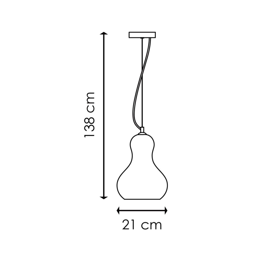 Suspension filaire BELLO 1xE27/40W/230V d. 21 cm chrome