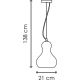 Suspension filaire BELLO 1xE27/40W/230V d. 21 cm cuivre
