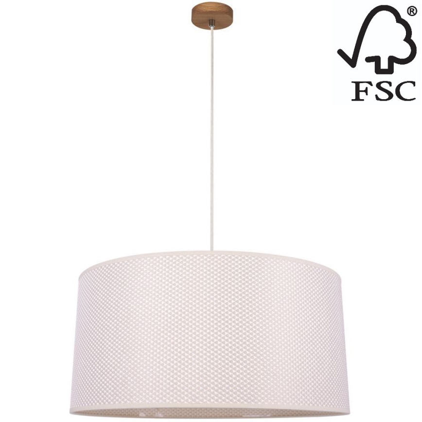 Suspension filaire BENITA 1xE27/40W/230V chêne – FSC certifié