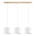 Suspension filaire BENITA 3xE27/40W/230V blanc/chêne