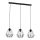 Suspension filaire BERGEN 3xE27/60W/230V noir