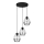 Suspension filaire BERGEN 3xE27/60W/230V noir