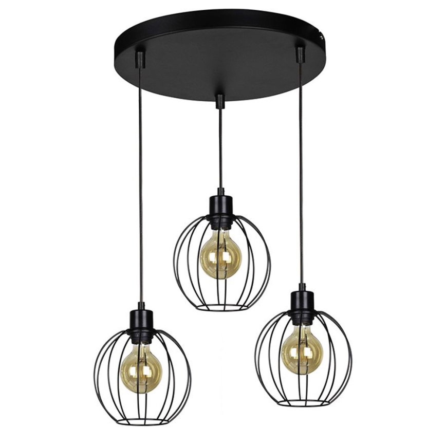 Suspension filaire BERIS 3xE27/60W/230V