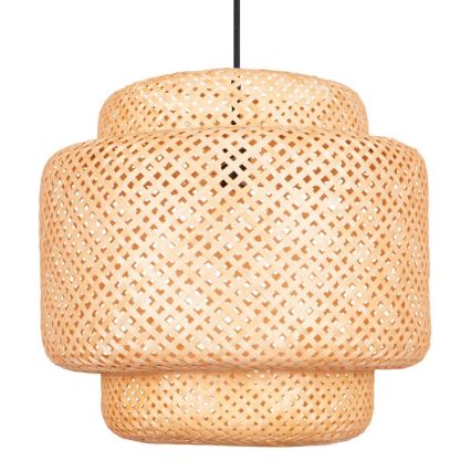 Suspension filaire BERTA 1xE27/20W/230V d. 50 cm bambou