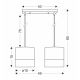 Suspension filaire BIANCO 2xE27/40W/230V blanc/marron