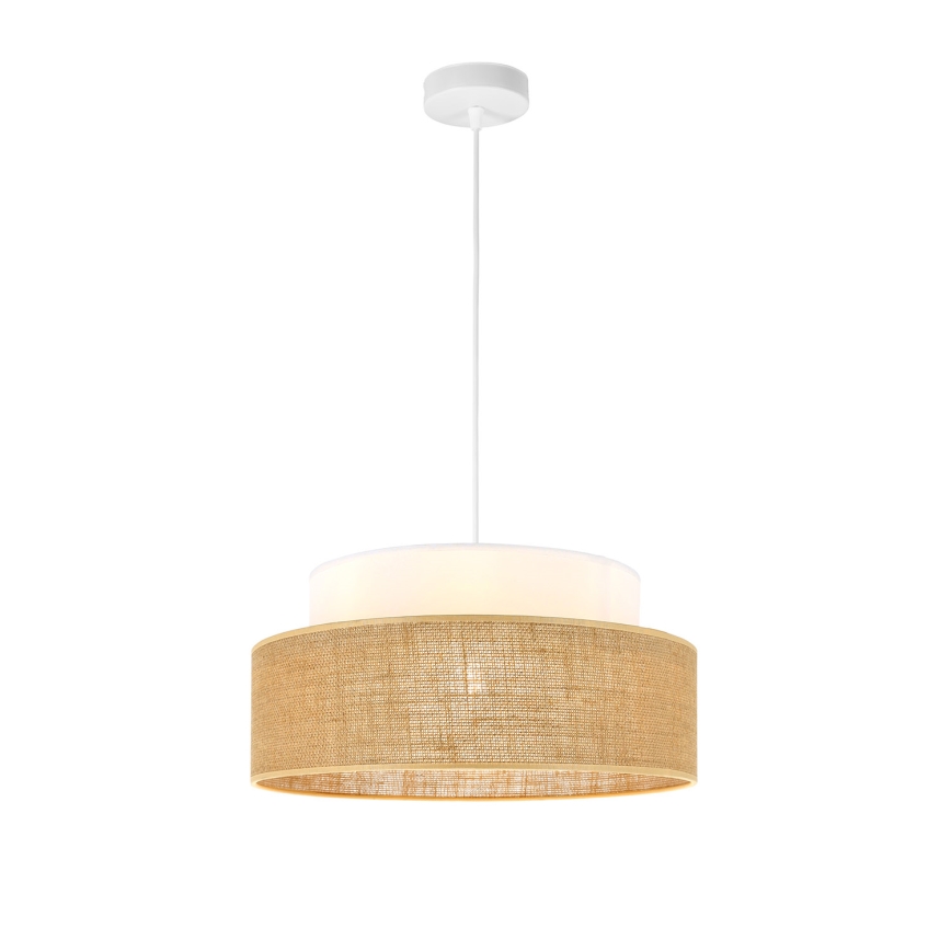 Suspension filaire BOHO 1xE27/60W/230V blanc/beige