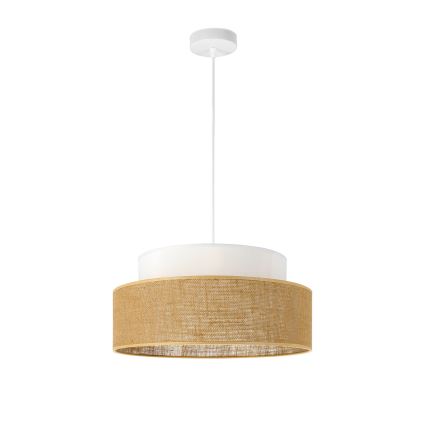 Suspension filaire BOHO 1xE27/60W/230V blanc/beige