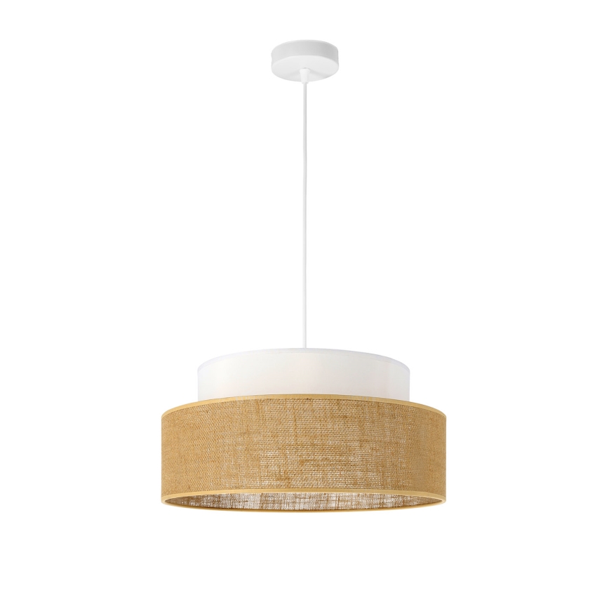Suspension filaire BOHO 1xE27/60W/230V blanc/beige