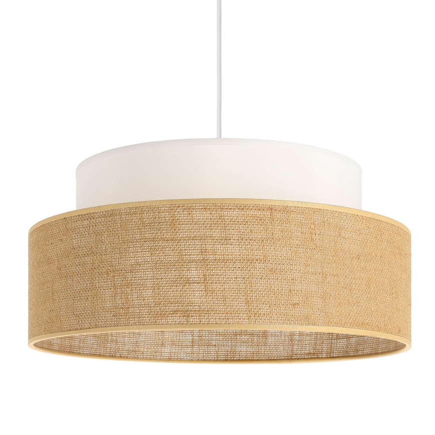 Suspension filaire BOHO 1xE27/60W/230V blanc/beige