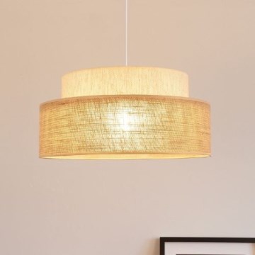 Suspension filaire BOHO 1xE27/60W/230V crème/beige
