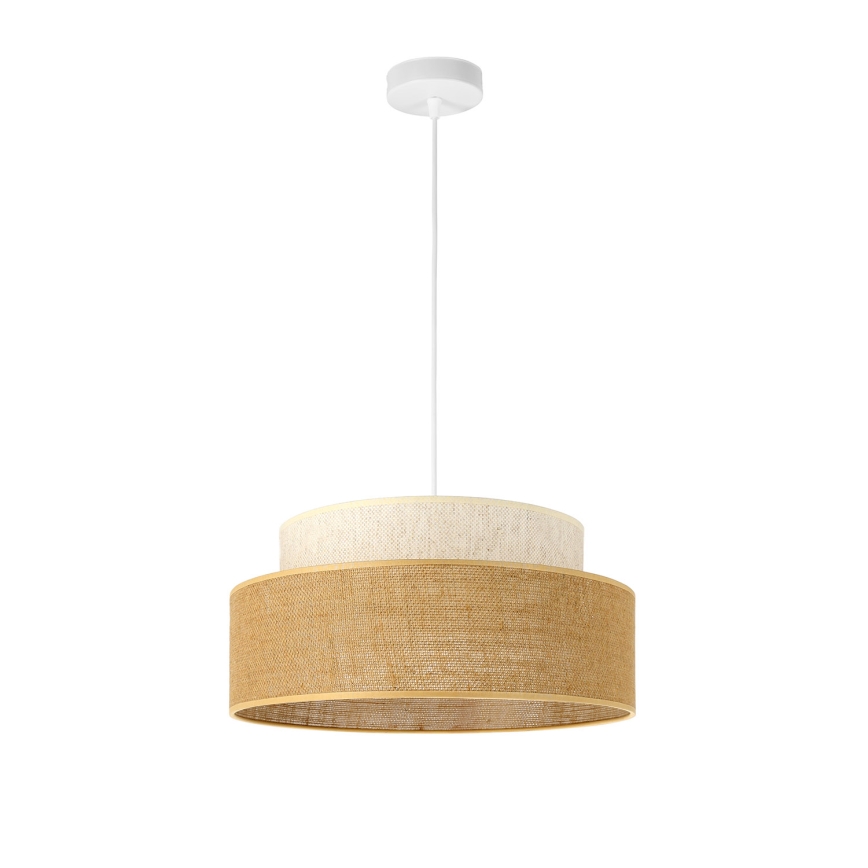 Suspension filaire BOHO 1xE27/60W/230V crème/beige