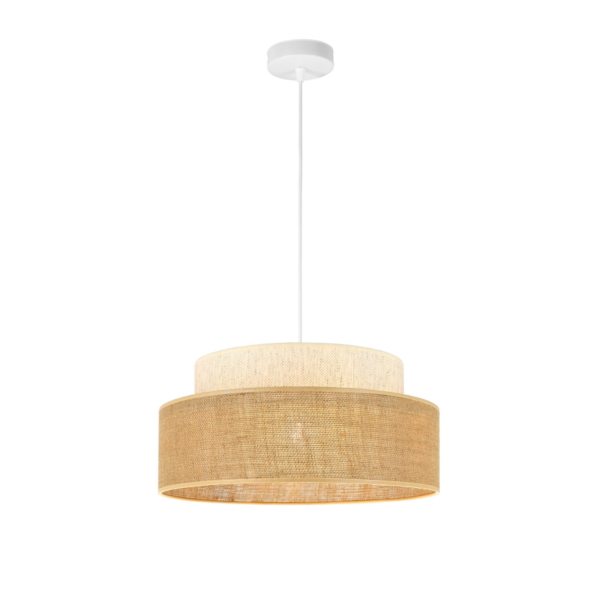 Suspension filaire BOHO 1xE27/60W/230V crème/beige